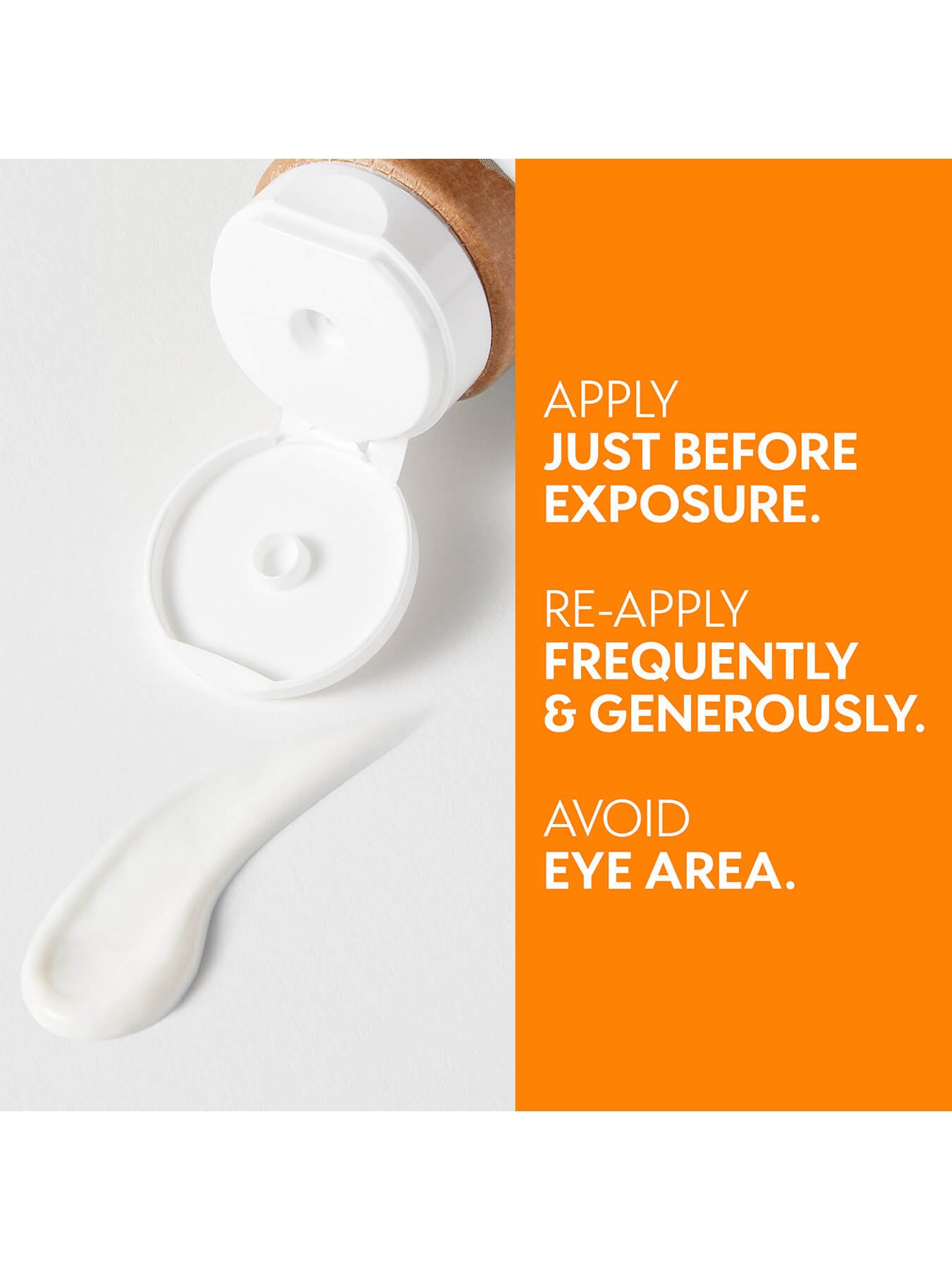 ambre solaire cream opened with cream squeezed out